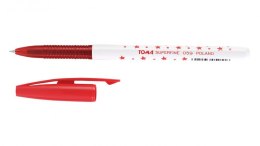 Długopis w gwiazdki SUPERFINE z supercienką końcówką, 0,5mm czerwony TO-059 Toma
