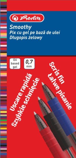 Długopis żelowy SMOOTHY 0,7 mm niebieski 9476470 Herlitz