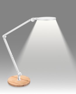 Lampka na biurko CEP CLED-0350, Giant, biały z el. drewna