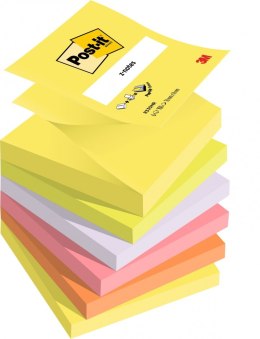 Karteczki samoprzylepne POST-IT Z-Notes, 76x76mm, 6x100 kart., mix kolorów neonowych
