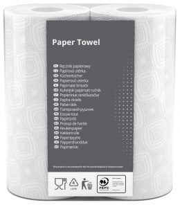 Ręcznik w roli celulozowy VELVET, Professional, 2-warstwowy, 50 listków, 2 szt., biały