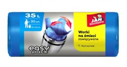 Worki na śmieci JAN NIEZBĘDNY, easy pack, 35l, 30szt., niebieskie