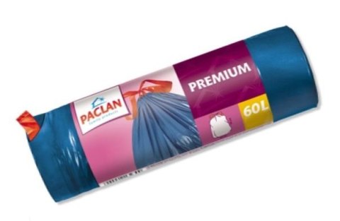 Worki na śmieci Paclan Premium z taśmą 60l x 10szt