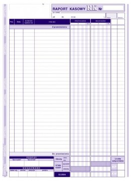 Raport kasowy A4, 80 kartek (1+1), 10-410-1 DOTTS