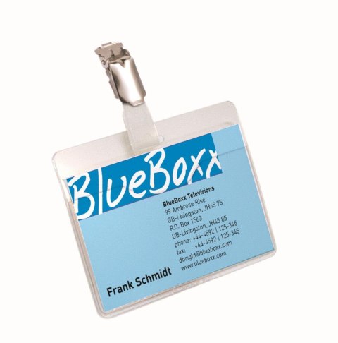 Identyfikator z klipem 60x90 mm przezroczysty DURABLE 861219