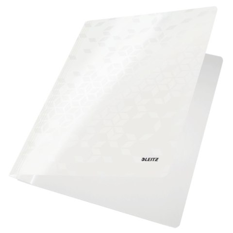 Skoroszyt kartonowy LEITZ perłowy biały WOW 30010001