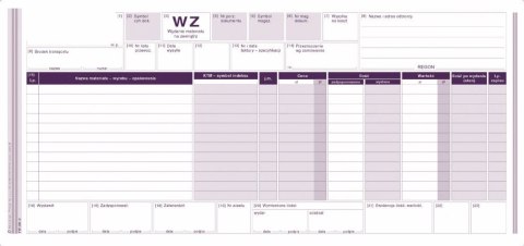 Wydanie materiału na zewnątrz WZ 1/3 A3, 80 kartek wielokopia, 10-361-2 DOTTS