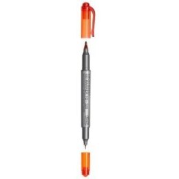 Pisak do CD, 2-stronny, końcówki cienkie 0,5 i 0,8mm, czerwony TO-320 Toma