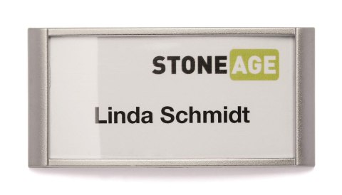 Identyfikator z magnesem 30x65 srebrny (10) DURABLE 854023