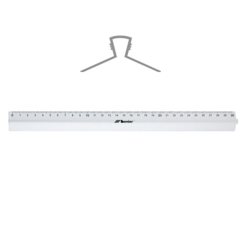 Linijka szkolna 30cm z uchwytem aluminiowym 30317 LENIAR