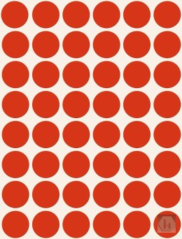 Kółka do zaznaczania śr. 18 mm, czerwone etykiety papierowe, etykiety okrągłe z trwałym klejem, etykiety do oznaczenia 1056 etyk