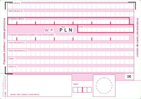 Polecenie przelewu, (1+1), A6 80 kartek, 10-449-5M DOTTS