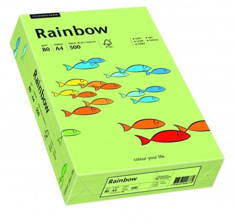 Papier ksero A4 80g 500 ark jasnozielony R74 RAINBOW 88042607