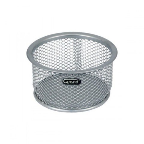 Pojemnik na spinacze srebrny metalowy siatka GRAND GR-010S 120-1120
