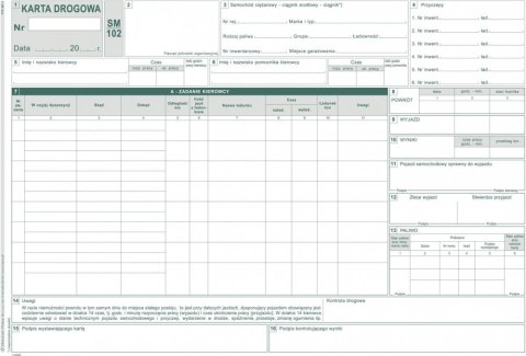 Karta drogowa A4, 80 kartek offset, 10-801-1 DOTTS