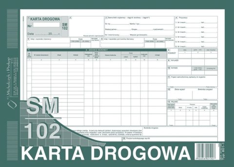 Karta drogowa A4, 80 kartek offset, 10-801-1 DOTTS