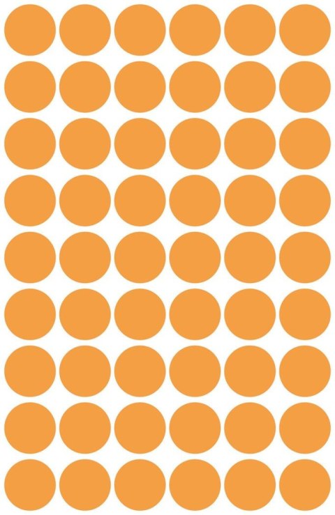 Kółka do zaznaczania pomarańczowe neon 3148 Q12 5 ark, Avery Zweckform