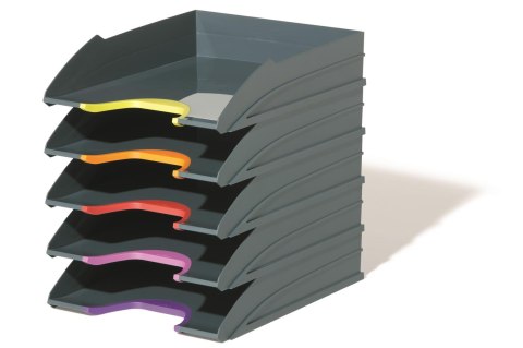 Zestaw 5 szufad na dokumenty VARICOLOR Antracyt DURABLE 770557