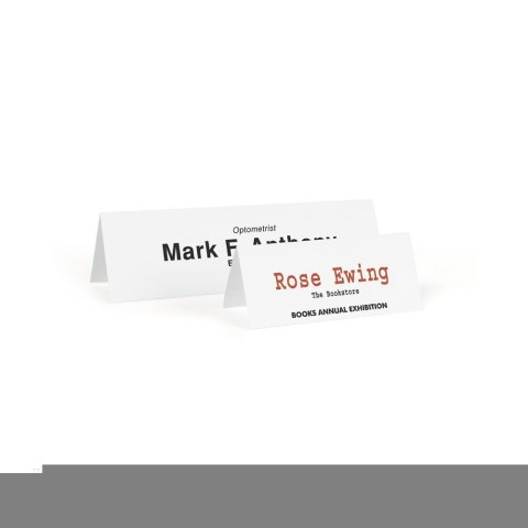 Wizytówka stołowa papierowa dwustronna 123X62MM (40szt) 3L 19507