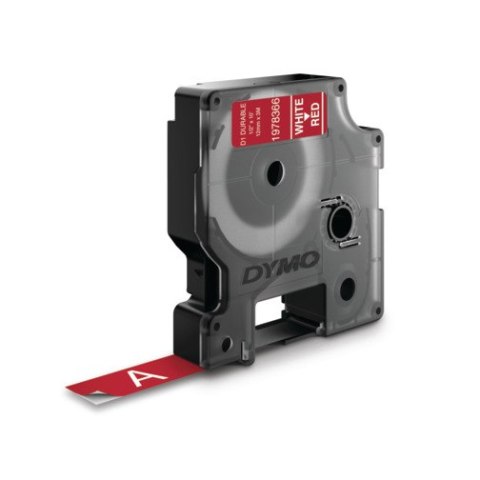 Taśma DYMO D1 Durable - 12 mm x 3 M - biały/czerwony 1978366 do drukarek etykiet SALE