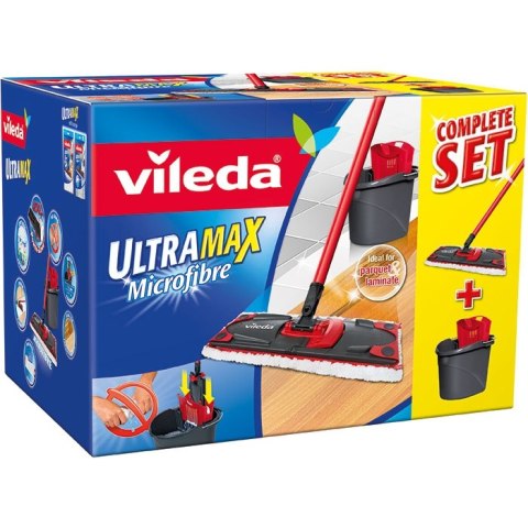 VILEDA Zestaw w kartonie ULTRAMAX mop płaski + wiadro + kij 11508