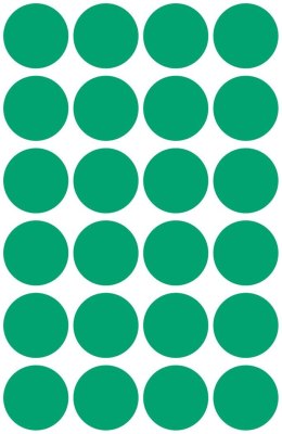 Kółka do zaznaczania kolorowe, 96 etyk./op., Q18 mm, zielone Avery Zweckform, 3006