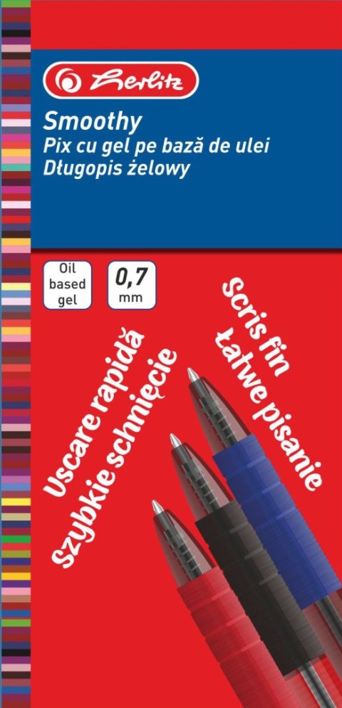 Długopis żelowy SMOOTHY 0,7 mm niebieski 400197867 Herlitz