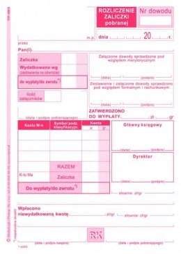 Rozliczenie zaliczki A6, 40 kartek offset, 10-409-5 DOTTS
