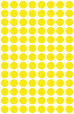 Kółka do zaznaczania kolorowe, 416 etyk./op., Q8 mm, żółte Avery Zweckform, 3013