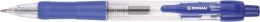Długopis automatyczny żelowy DONAU z wodoodpornym tuszem 0,5mm, niebieski