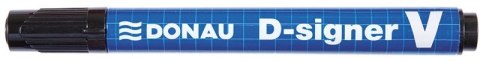 Marker permanentny DONAU D-Signer V, ścięty, 1-4mm (linia), czarny