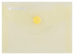 Teczka kopertowa DONAU zatrzask, PP, A7, 180mikr., żółta