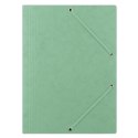 Teczka z gumką DONAU, preszpan, A4, 390gsm, 3-skrz., zielona