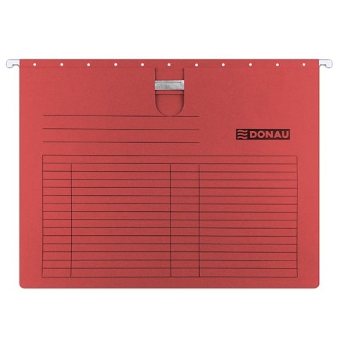 Teczka zawieszkowa DONAU z wąsem, A4, 230gsm, czerwona