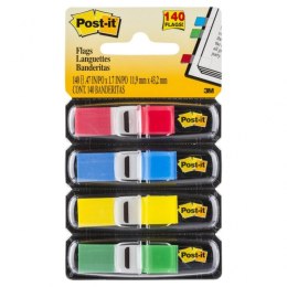 Zakładki indeksujące POST-IT® (683-4), PP, 11,9x43,2mm, 4x35 kart., mix kolorów