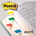 Zakładki indeksujące POST-IT® (683-4), PP, 11,9x43,2mm, 4x35 kart., mix kolorów