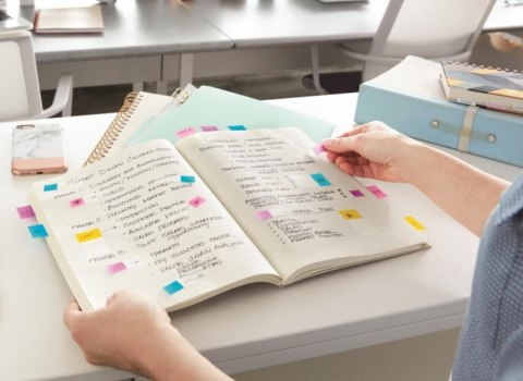 Zakładki indeksujące POST-IT® (683-4), PP, 11,9x43,2mm, 4x35 kart., mix kolorów