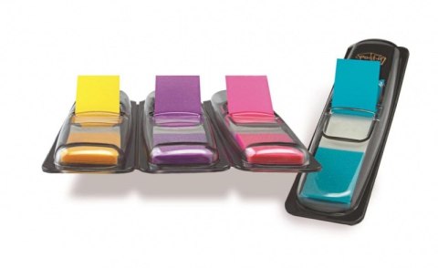 Zakładki indeksujące POST-IT® (683-4AB), PP, 11,9x43,2mm, 4x35 kart., mix kolorów neonowych
