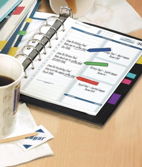 Zakładki indeksujące POST-IT® (684-ARR3), PP, 11,9x43,2mm, strzałka, 4x24 kart., mix kolorów