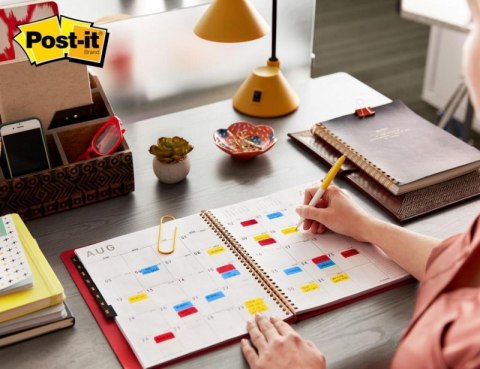 Zakładki indeksujące POST-IT® do archiwizacji (686-RYB), PP, silne, 25,4x38,1mm, 3x22 kart., mix kolorów