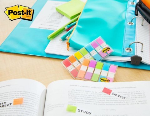 Zakładki indeksujące POST-IT® (683-5CB), PP, 11,9x43,2mm, 5x20 kart., mix kolorów
