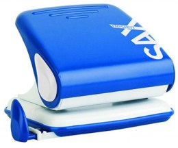 Dziurkacz SAXDesign 418 paperbox, dziurkuje do 30 kartek, niebieski