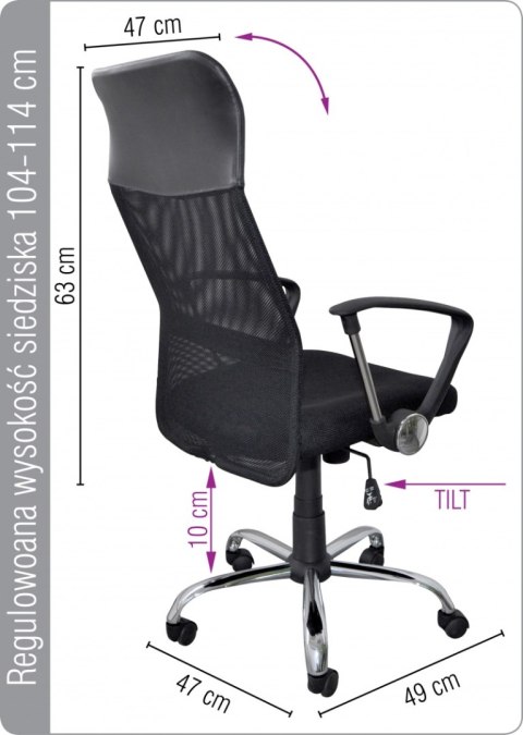 Fotel biurowy OFFICE PRODUCTS Korfu, czarny