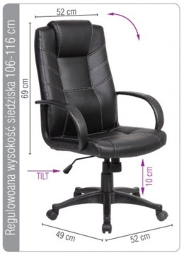 Fotel biurowy OFFICE PRODUCTS Corsica, czarny