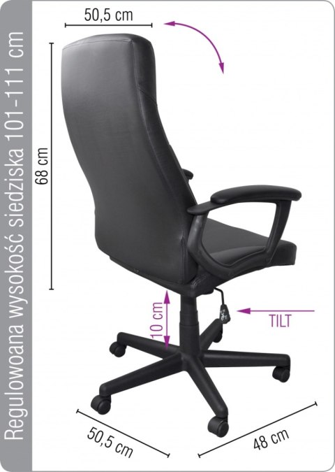 Fotel biurowy OFFICE PRODUCTS Crete, czarny