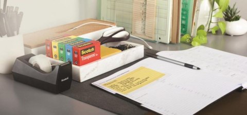 Taśma biurowa SCOTCH® Crystal (6-1933R10TPC), 19mm, 33m, 10szt., podajnik C-60 GRATIS