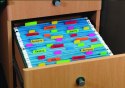 Zakładki indeksujące POST-IT® do archiwizacji (686-A1), PP, wygięte, 50,8x38mm, 4x6 kart., mix kolorów