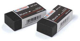 Gumka uniwersalna KEYROAD Black, 3szt., blister, czarna
