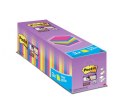 Karteczki samoprzylepne POST-IT® Super Sticky (654-SS-VP24COL), 76x76mm, 24x90 kart., mix kolorów, 3 Karteczki GRATIS
