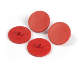 Kółka do dziurkacza SAX908 Design, 4szt., czerwony